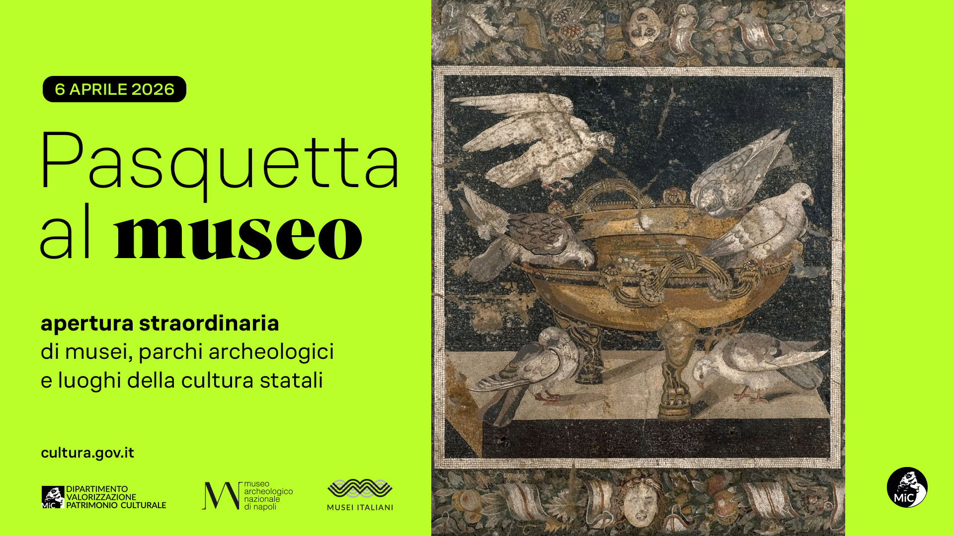 PASQUETTA al MANN lunedì 6 aprile 2026